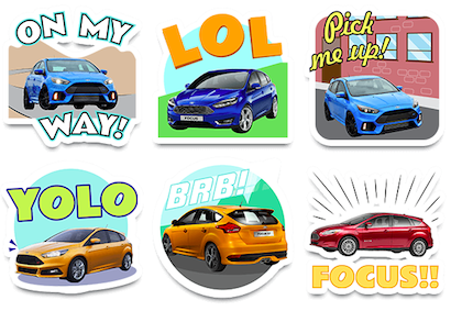 ford focus emoji stickers